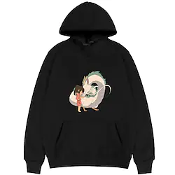 Inspired by Spirited Away Dragon Hoodie Cartoon Manga Anime Front Pocket Graphic Hoodie For Men's Women's Unisex Adults' Hot Stamping 100% Polyester Lightinthebox