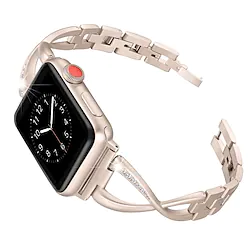 1 pcs Smart Watch Band for Apple iWatch Series 8 7 6 5 4 3 2 1 SE Stainless Steel Smartwatch Strap Bling Diamond Jewelry Bracelet Replacement Wristband Lightinthebox