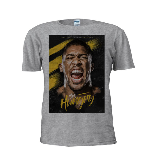 (XX-Large, Grey) Anthony Joshua T-Shirt AJ Boxing World Champion T Shirt Trendy T Shirt