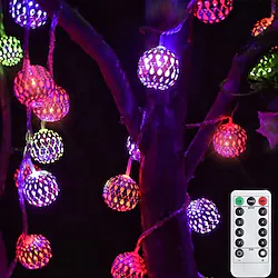 LED String Lights Remote Control 3M 20LEDs Wrought Iron Hollow String Light Waterproof Battery Box or USB Operation Ball Fairy Lights Christmas Wedding Party Garden Holiday Decoration Lightinthebox