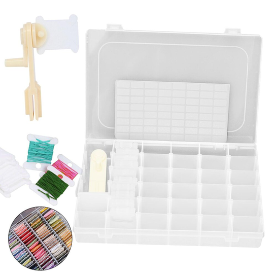 UK Embroidery Floss Cross Stitch Organizer Storage Box Set