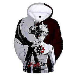 Inspired by Black Clover Cosplay Cosplay Costume Hoodie Back To School 3D Hoodie For Men's Women's Adults' Polyester / Cotton Blend Lightinthebox