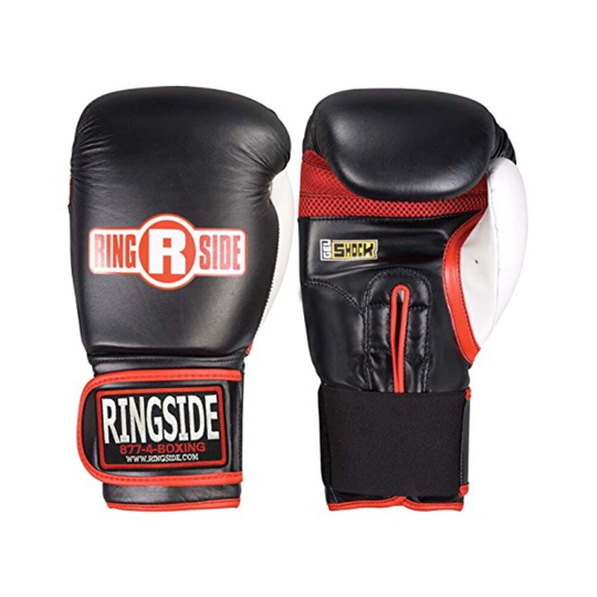 Ringside Gel Shock Boxing Super Bag Gloves, Black, Large