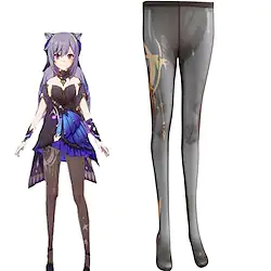Inspired by Genshin Impact Keqing Raiden Shogun Anime Cosplay Costumes Japanese Cosplay Accessories Socks For Women's Lightinthebox