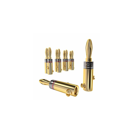 KabelDirekt Banana Plug (6 sq mm Connectors, Screwable, Suitable to flexibly Connect Cables to Hi-Fi boxes, amplifiers, AV receivers, power amplifiers
