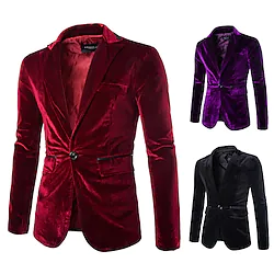 Disco Disco 1980s Suits Blazers Lapel Collar Blazer Men's Costume Vintage Cosplay Party Club Long Sleeve Coat Masquerade Lightinthebox