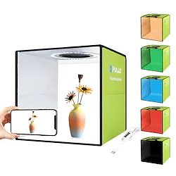 PULUZ 30cm Photo Studio Box Folding Portable Ring Light Photo Lighting Studio Shooting Tent Box Kit Softbox Kit with 6 Colors Backdrops for Photo Live Streaming Video Product Display Lightinthebox