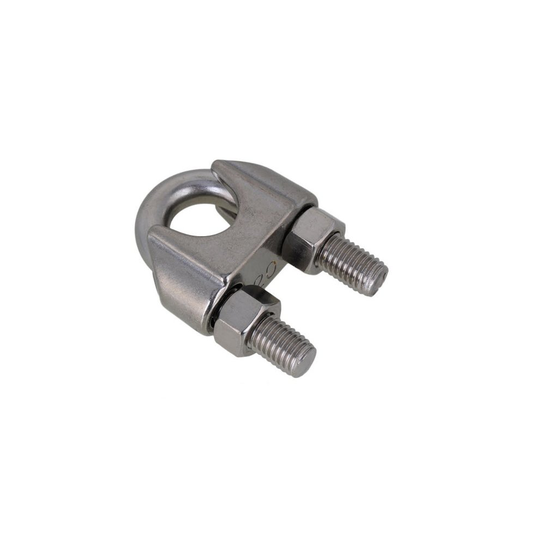 3mm Wire Rope Grip clamp - T316 (A4) Marine Grade Stainless Steel