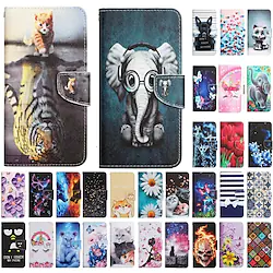 Phone Case For Apple Wallet Card iPhone 14 Pro Max Plus 13 12 11 Mini X XR XS 8 7 Wallet Pattern Four Corners Drop Resistance Graphic Butterfly Flower TPU PU Leather Lightinthebox