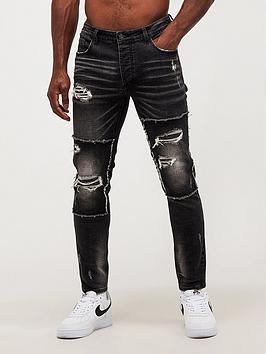 Glorious Gangsta Voltez Denim Jean - Black Wash , Black Wash, Size 30, Men