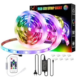 RGBIC Strip Light 5M 10M LED Light Strip 150-300 LEDs 16 Million Dream Color Changing Home Outdoor Decoration Waterproof Christmas Lightinthebox
