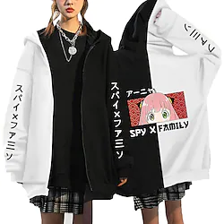 Inspired by Anime Character Anya Forger Anime Cartoon Manga Anime Classic Street Style Outerwear For Men's Women's Unisex Adults' Hot Stamping 100% Polyester Lightinthebox