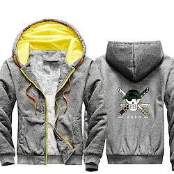 Inspired by One Piece Roronoa Zoro Cartoon Manga Outerwear Anime Graphic Outerwear For Men's Women's Unisex Adults' Hot Stamping 100% Polyester Casual Daily Lightinthebox
