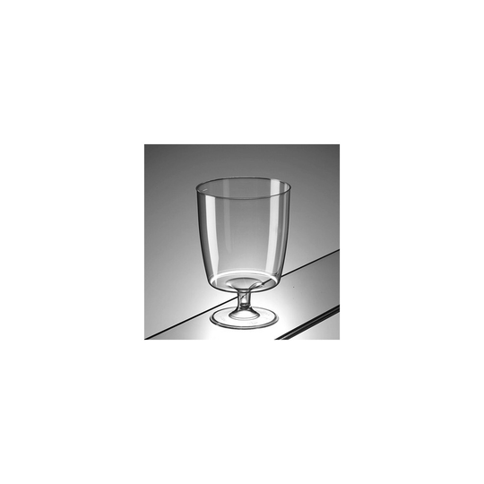(Box of 250) One piece disposable plastic wine glasses 200ml