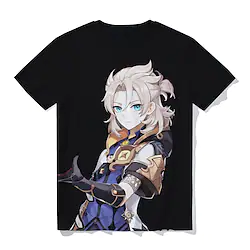 Inspired by Genshin Impact Albedo T-shirt Cartoon Manga Anime Harajuku Graphic Kawaii T-shirt For Men's Women's Unisex Adults' 3D Print 100% Polyester Lightinthebox