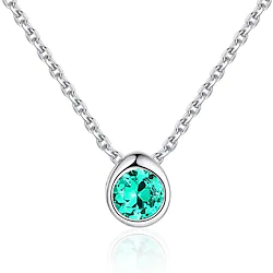 Necklace Clear Synthetic Diamond S925 Sterling Silver Women's Fashion Simple Classic Luminous Wedding Geometric Necklace For Party Engagement Lightinthebox