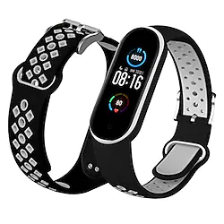 Replacement Bands Compatible with Xiaomi Mi Band 6/Xiaomi Mi Band 5 Breathable Soft Silicone Wristbands Sport Adjustable Elastic Wrist Strap for Women Men Lightinthebox