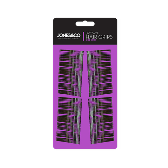 (Brown) Pack of 200 Kirby Hair 4.5cm Long Grips Clips