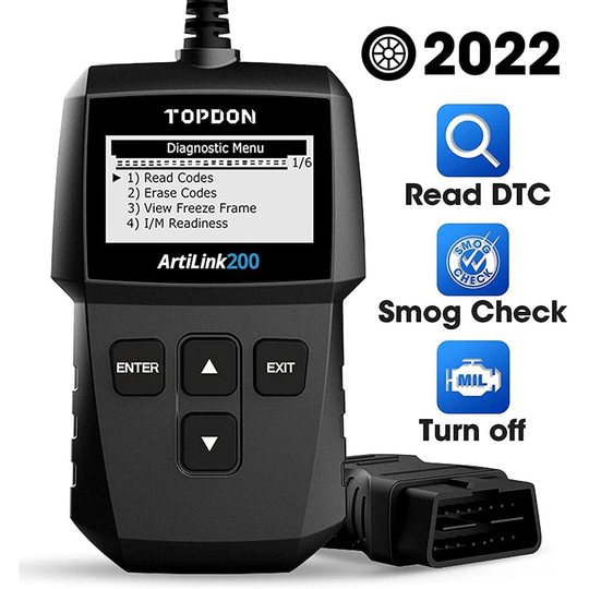 OBD2 Scanner Topdon AL200 Car Diagnostic Scan Tool for DTC Reading/Clearing MIL Turn-Off