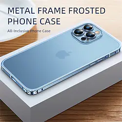 Phone Case For Apple Back Cover Frosted Dustproof Shockproof Transparent PC Metal Lightinthebox