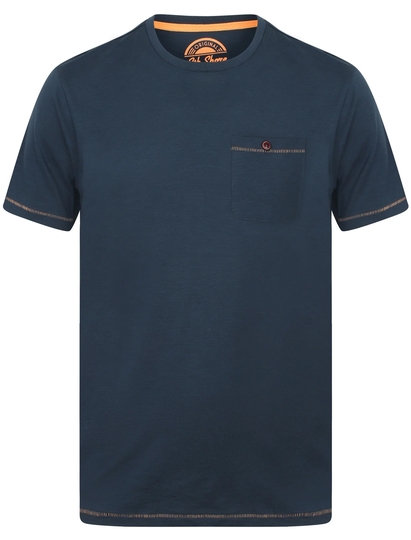 T-Shirts Coco Cotton Jersey Slub T-Shirt with Pocket In Insignia Blue - South Shore / S - Tokyo Laundry