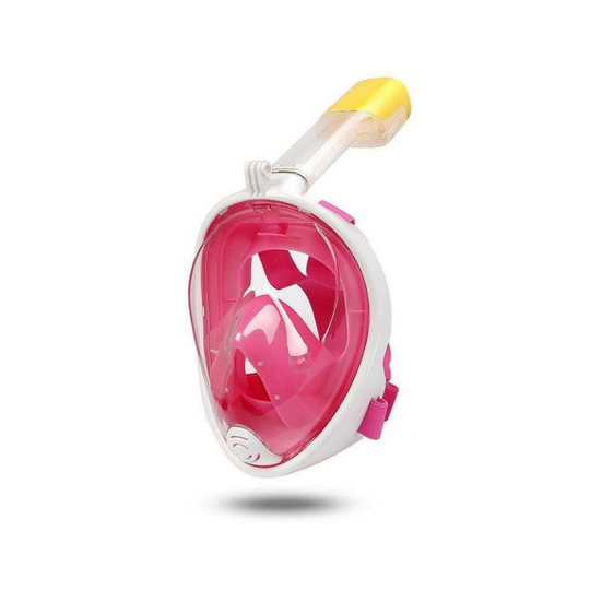 (Pink, L/XL) Full Face Snorkel Mask | Shallow Water Snorkel
