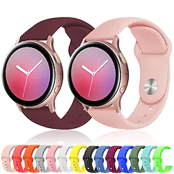 1 pcs Smart Watch Band for Samsung Galaxy Gear S2 Classic Watch 42mm Watch 3 41mm Watch Active 2 40mm / 44mm, Watch Active 40mm 20mm Silicone Smartwatch Strap Elastic Breathable Sport Band Lightinthebox