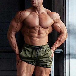 Men's Running Shorts Gym Shorts Bottoms Athletic Casual Breathable Quick Dry Moisture Wicking Fitness Marathon Running Sportswear Activewear Solid Colored White Black Army Green / Micro-elastic Lightinthebox