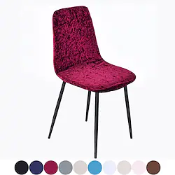 Velvet Shell Chair Cover Mid Century Modern Style for Kitchen Dining Room Chair Slipcovers Dining Chair Covers Parsons Chair Slipcover Stretch Chair Covers for Dining Room Lightinthebox