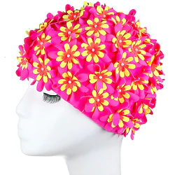 Vintage Swim Cap Floral Petal Retro Style Swimming Hat Bathing Caps for Women Lightinthebox