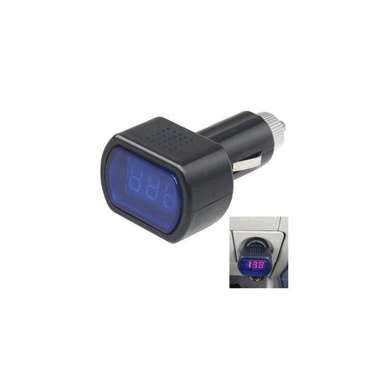 Jazooli Digital 12V/24V LED Car Cigarette Socket Voltmeter Voltage Battery Tester