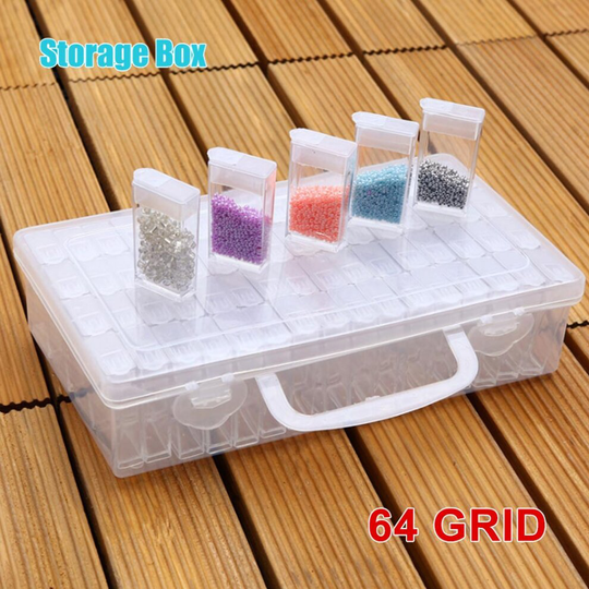 Diamond Painting Storage Boxes Bead Organiser Tray Art Beads 64 Grids