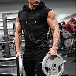 Men's Running Tank Top Sleeveless Tee Tshirt Athletic Spandex Breathable Quick Dry Moisture Wicking Running Active Training Walking Sportswear Activewear Graphic Black Burgundy Lightinthebox