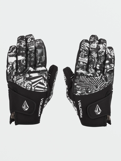 Men's Volcom Crail Gloves - Black White