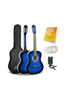 3Rd Avenue Full Size Classical Guitar Pack - Blueburst With Free Online Music Lessons