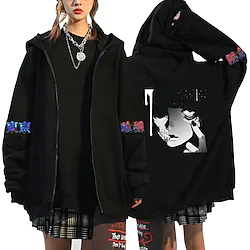Inspired by Junji Ito Tomie Kawakami Cartoon Manga Outerwear Anime Classic Street Style Outerwear For Men's Women's Unisex Adults' Hot Stamping 100% Polyester Lightinthebox