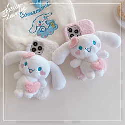 Phone Case For Apple Back Cover iPhone 14 Pro Max 14 Plus 13 12 11 Pro Max Mini SE Warmer Four Corners Drop Resistance Shockproof Dog Plush Textile TPU Lightinthebox