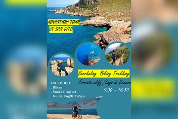 Biking and Trekking Tour around San Vito lo Capo with Snorkeling