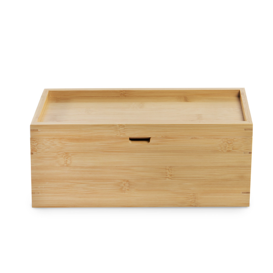 Bamboo Storage Box with Lid Cable Management & Home Organisation Storage M&W