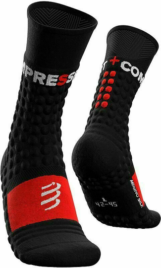 Compressport Pro Racing Socks Winter Run Black-Red T4