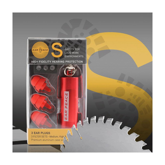 (Black Case) Earpeace Safety High Fidelity Protection Earplugs
