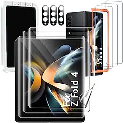 9-in-1 Milomdoi for Samsung Galaxy Z Fold 4 5G Screen Protector 3 Pack Inside and 3 Pack Front with 3 Pack Tempered Glass Camera Lens Protector with Mounting Positioner Accessories No bubbles Lightinthebox