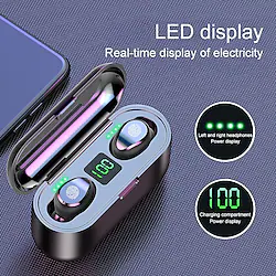 F9-8 TWS Wireless Earbuds 2000mAh Charging Box Power Bank Automatic Pairing Touch Control Bluetooth5.0 IPX7 Waterproof LED Power Display Stereo True Wireless Headset Mobilephone Holder Lightinthebox