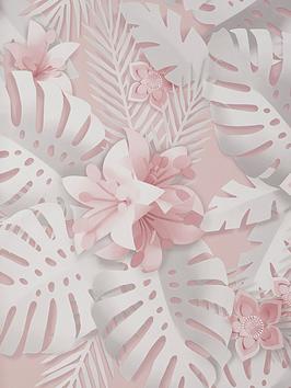 Fine Décor Dimensions Tropical Pink/Grey