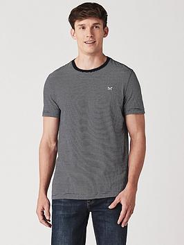 Crew Clothing Fine Stripe T-shirt - Navy Blue, Navy Blue, Size Xs, Men