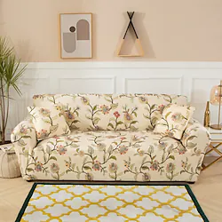 Floral Stretch Sofa Cover Slipcover Elastic Sectional Couch Armchair Loveseat 4 or 4 or 3 Seater L Shape Soft Durable Washable Lightinthebox