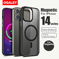 Phone Case For Apple Magnetic Adsorption iPhone 14 Pro Max iPhone 14 Pro iPhone 14 Plus iPhone 14 Ultra-thin Magnetic Full Body Protective Solid Colored TPU PC Lightinthebox