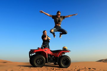 Red Dunes Quad Bike, Camel Ride+Sand Surfing, BBQ Dinner @ VIP CAMP
