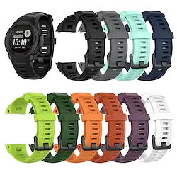 1 pcs Smart Watch Band for Garmin Instinct 2/2 Solar / Solar / Instinct Standard 22mm Silicone Smartwatch Strap Elastic Breathable Sport Band Replacement Wristband Lightinthebox