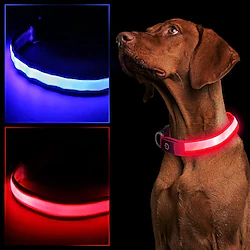 Pet Dog Collar Light Up Collar Strobe / Flashing Camouflage Terylene Green Pink Red Blue Lightinthebox